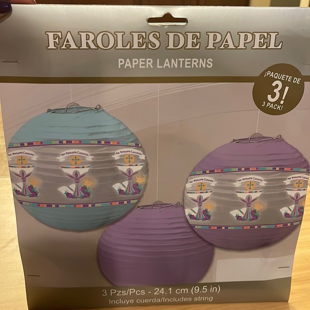 Paper lanterns “mi primera comunión “